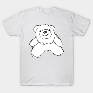 Cute Smiley Teddy Bear Sketch T-Shirt